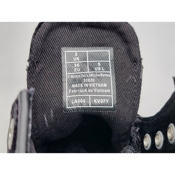 Dr. Martens Vegan 31020 Black Crushed Velvet Womens Boots Size‎ 5 - Picture 7 of 8